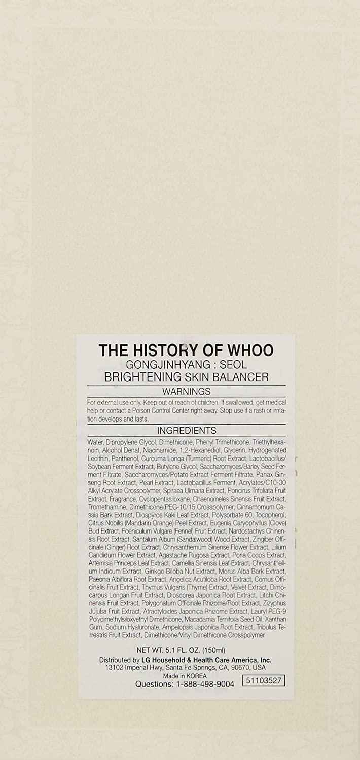 [TheHistoryOfWhoo] Gongjinhyang Radiant White Balancer 150ml
